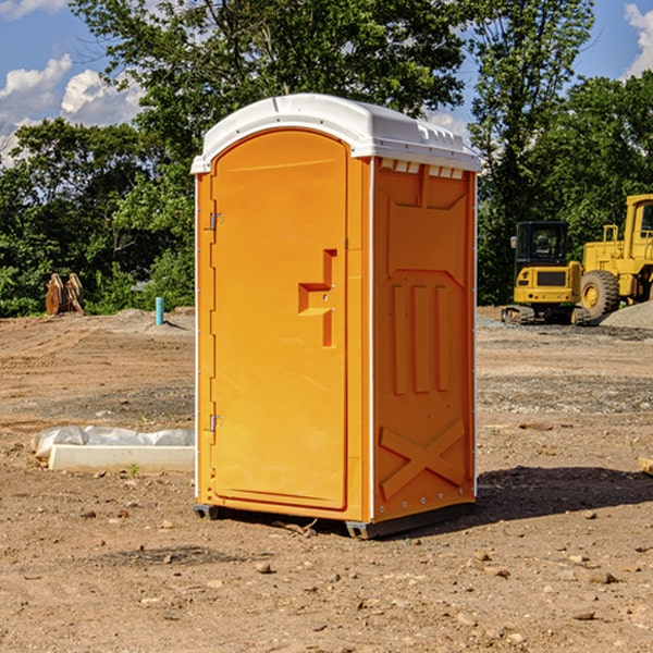 can i customize the exterior of the portable restrooms with my event logo or branding in Humphrey